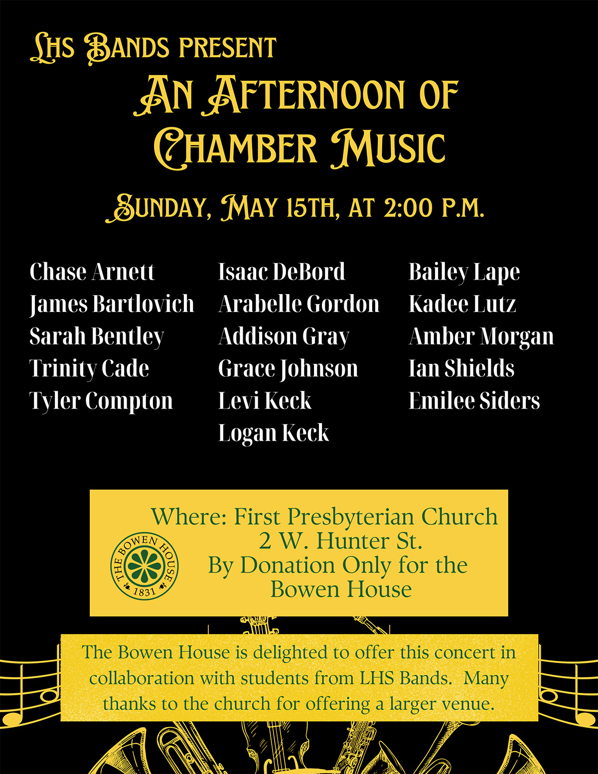 LHS Chamber Band flyer